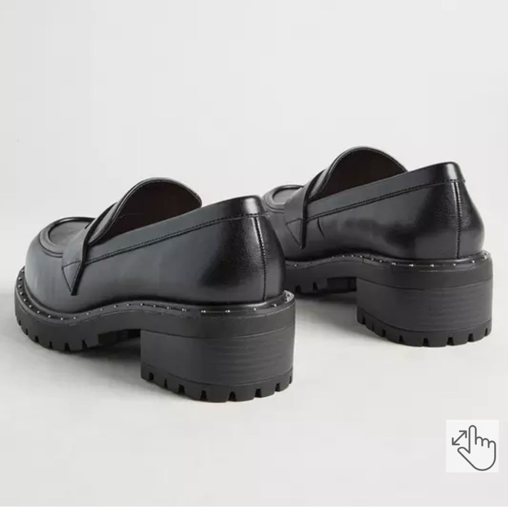 TORRID Chunky Studded Black Loafers NWOT - Picture 3 of 9